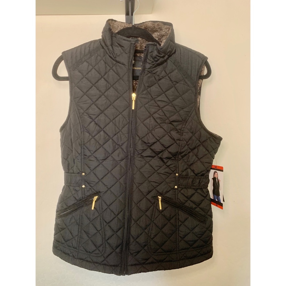 Black Faux fur lined Vest